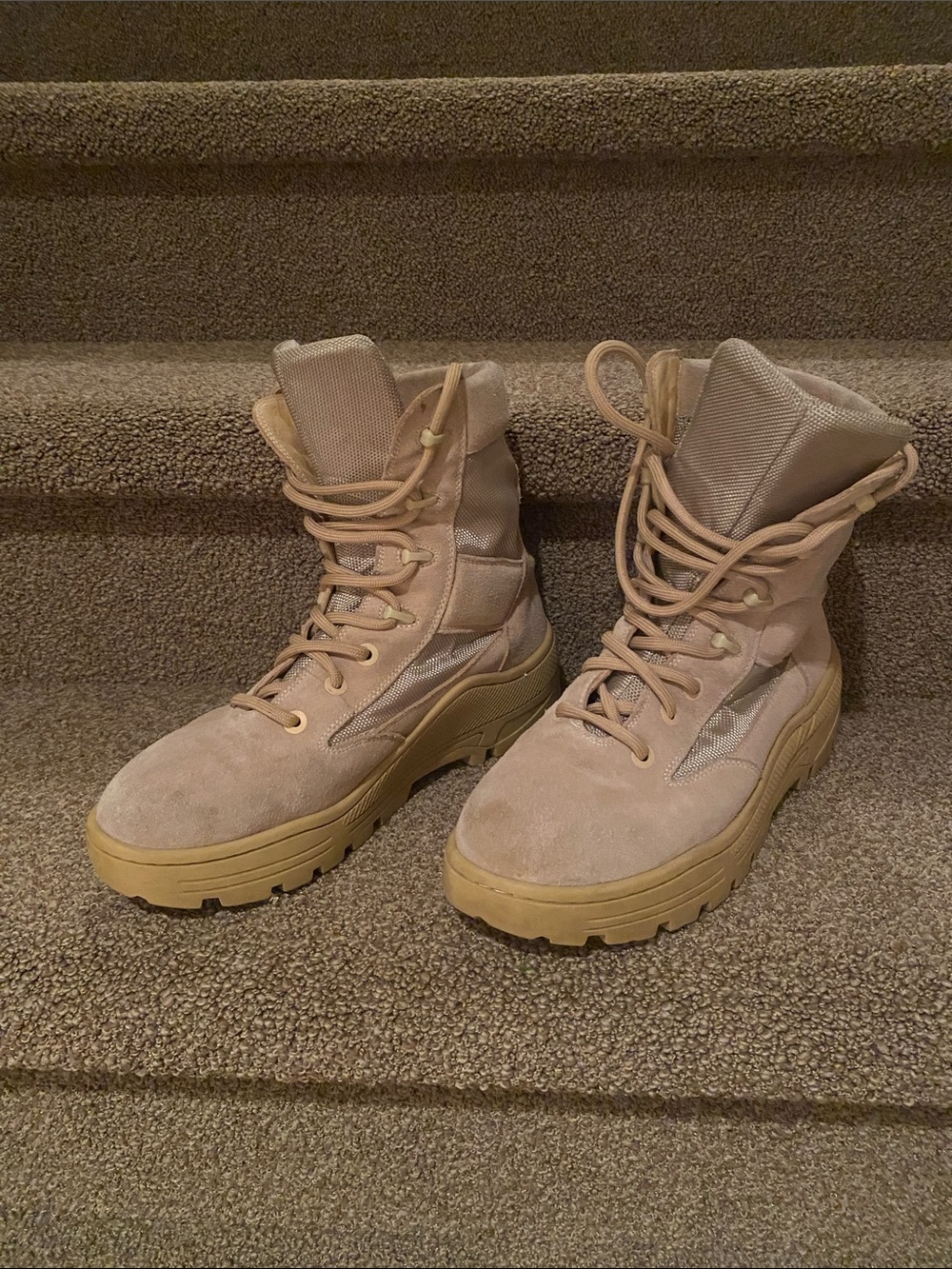 Yeezy Desert Tan Combat Boots